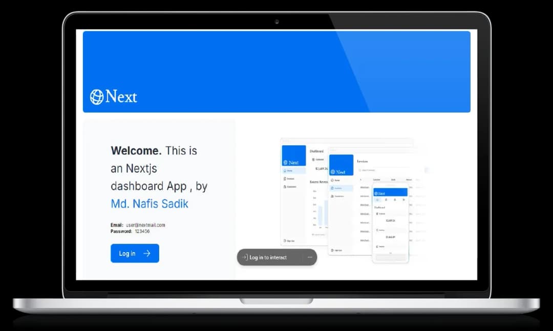 Next Dashboard preview