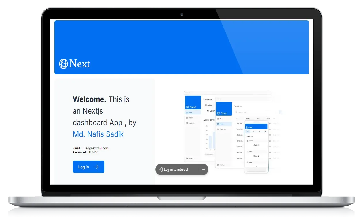 Next Dashboard preview